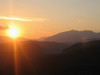 Ondergaande zon in het Pindos gebergte (Zagoria)